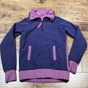 Ivivva purple quarter zip high colar fleece sweater